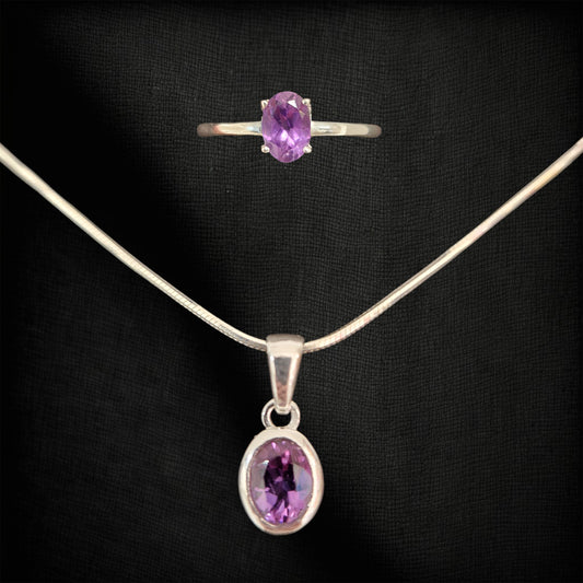 Charming Jewellery Set Amethyst