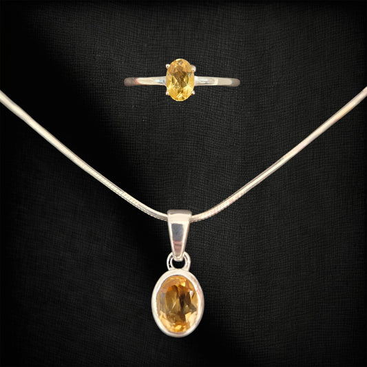 Charming Jewellery Set Citrine